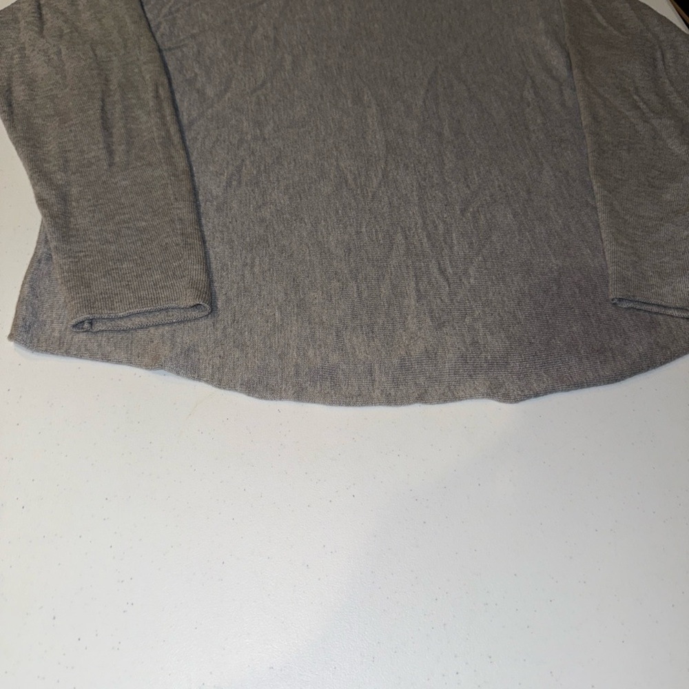 VASS Joan Vass Solid Gray Long Sleeve Oversized Tunic Sweater Women’s Xl